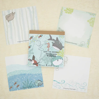 Kinose Printing Endangered Marine Species Block Memo Pad