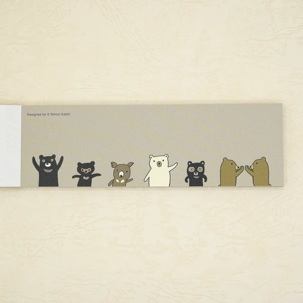 Kinose Printing Endangered Bears and Friends Mini Letter Pad
