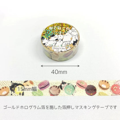 SEAL-DO PRINTING Kirapika Masking Tape - Macatron Cats - Additional product image