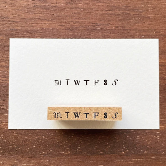 STAMP MARCHE Weekdays Various Fonts Rubber Stamp