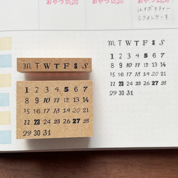 STAMP MARCHE Weekdays Various Fonts Rubber Stamp