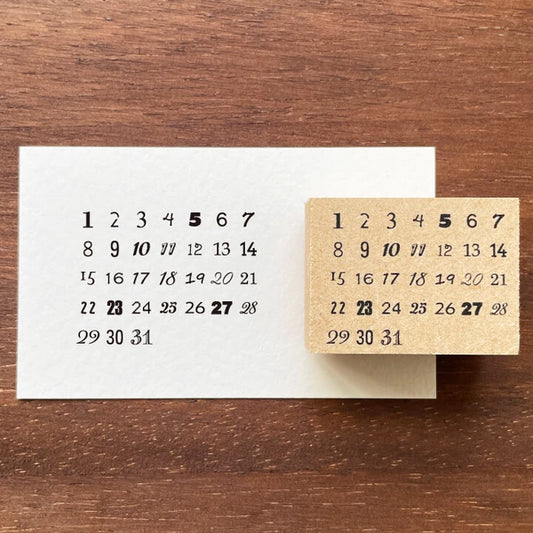 STAMP MARCHE Calendar Various Fonts Rubber Stamp