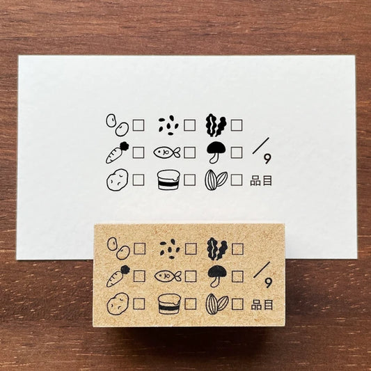 STAMP MARCHE Food Balance Check Horizontal Icon Rubber Stamp