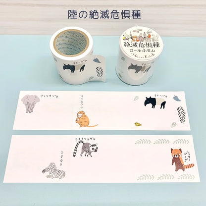 SEAL-DO PRINTING Shinzi Katoh Roll Sticky Notes - Endangered Land Species