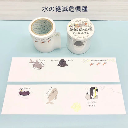 SEAL-DO PRINTING Shinzi Katoh Roll Sticky Notes - Endangered Water Species