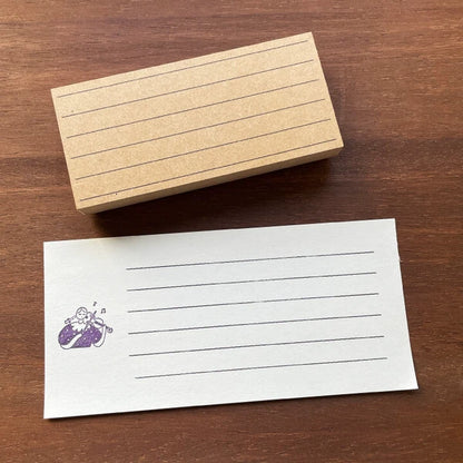 STAMP MARCHE Ruled Line Rubber Stamp - Writing Paper