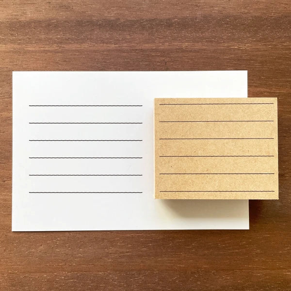 STAMP MARCHE Ruled Line Rubber Stamp - Block Memo