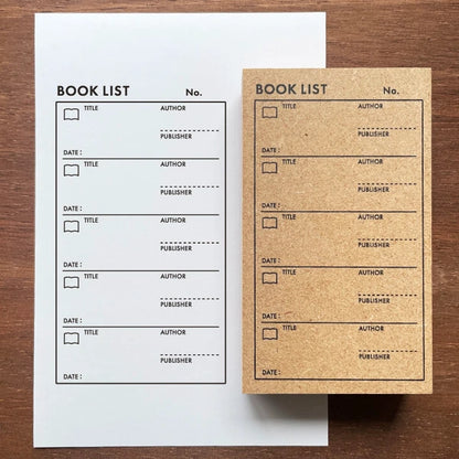 STAMP MARCHE Reading List Rubber Stamp