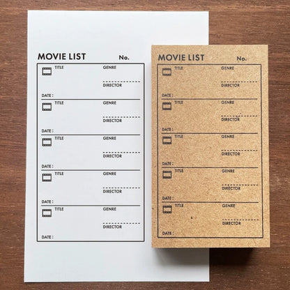 STAMP MARCHE Video List Rubber Stamp