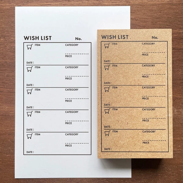 STAMP MARCHE Wish List Rubber Stamp