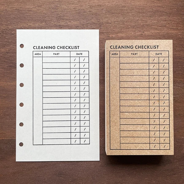 STAMP MARCHE Cleaning Checklist Rubber Stamp