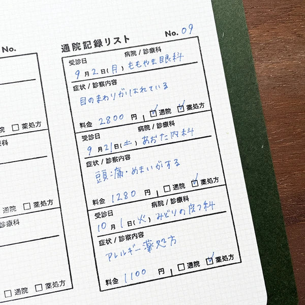 STAMP MARCHE Medical Visit Log Rubber Stamp