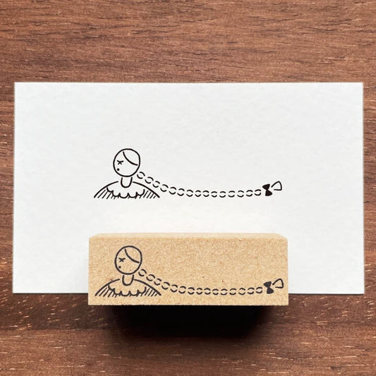 STAMP MARCHE Maru-chan Title Rubber Stamp - Braids