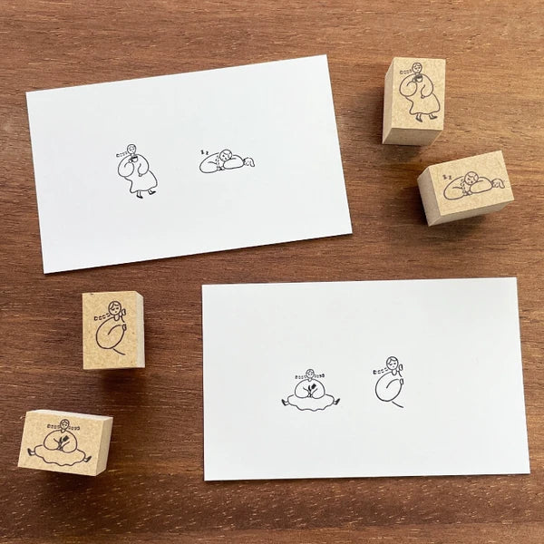 STAMP MARCHE Maaru-Chan Kobito Stamp - Coffee