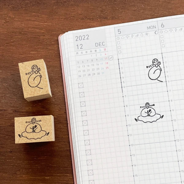 STAMP MARCHE Maaru-Chan Kobito Stamp - Coffee