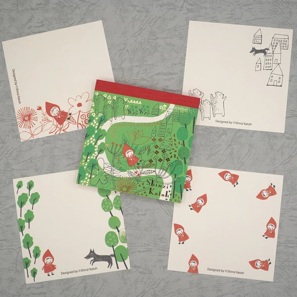 Kinose Printing Little Red Riding Hood Block Memo Pad