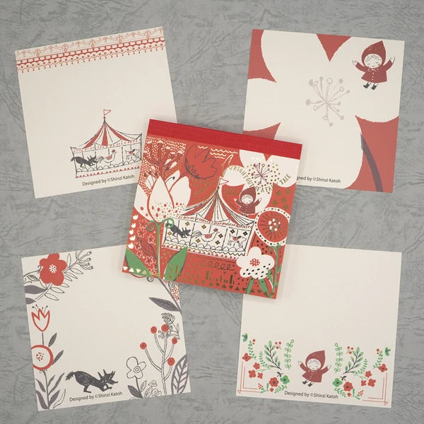 Kinose Printing Little Red Riding Hood Block Memo Pad