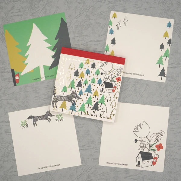 Kinose Printing Little Red Riding Hood Block Memo Pad