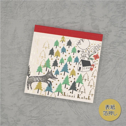 Kinose Printing Little Red Riding Hood Block Memo Pad