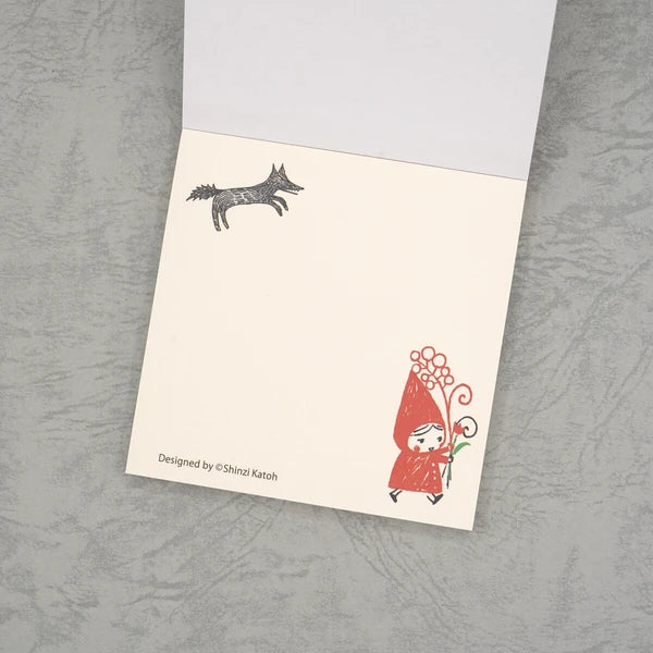 Kinose Printing Little Red Riding Hood Block Memo Pad
