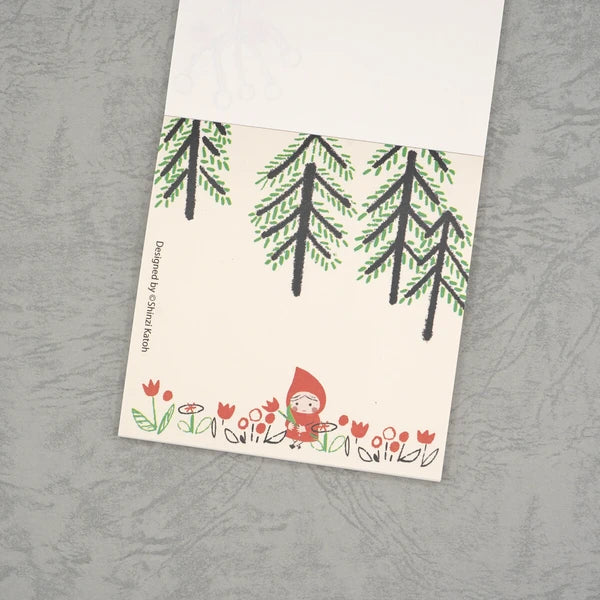 Kinose Printing Little Red Riding Hood Block Memo Pad