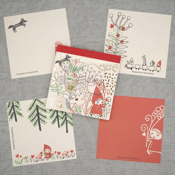 Kinose Printing Little Red Riding Hood Block Memo Pad