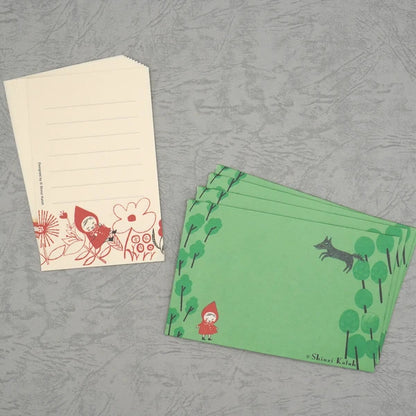 Kinose Printing Little Red Riding Hood Mini Letter Set
