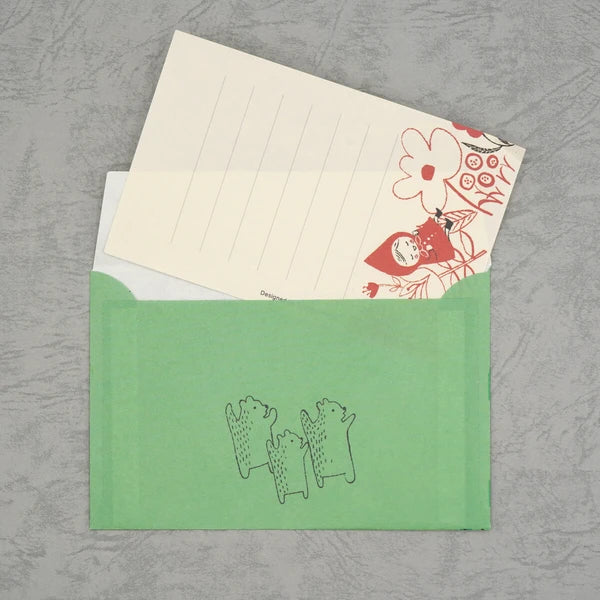 Kinose Printing Little Red Riding Hood Mini Letter Set