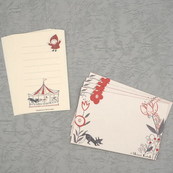 Kinose Printing Little Red Riding Hood Mini Letter Set