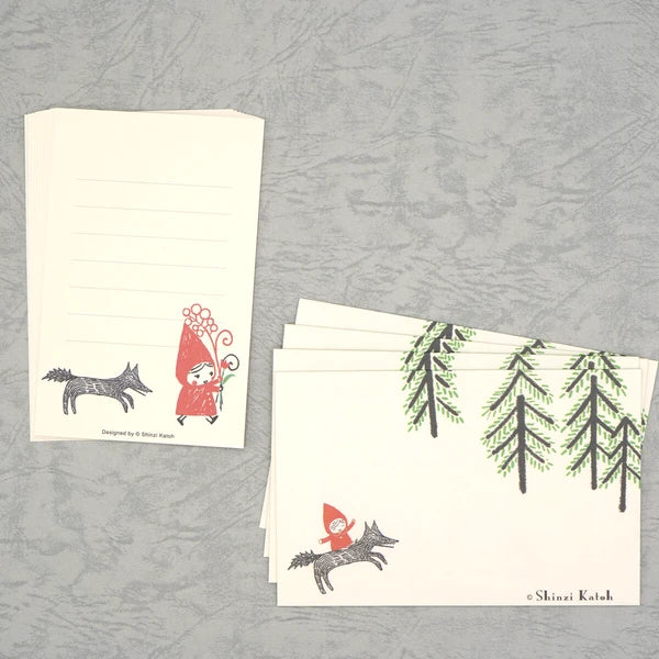 Kinose Printing Little Red Riding Hood Mini Letter Set