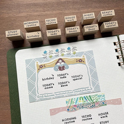 STAMP MARCHE TODAY'S TODO Soeru Rubber Stamp