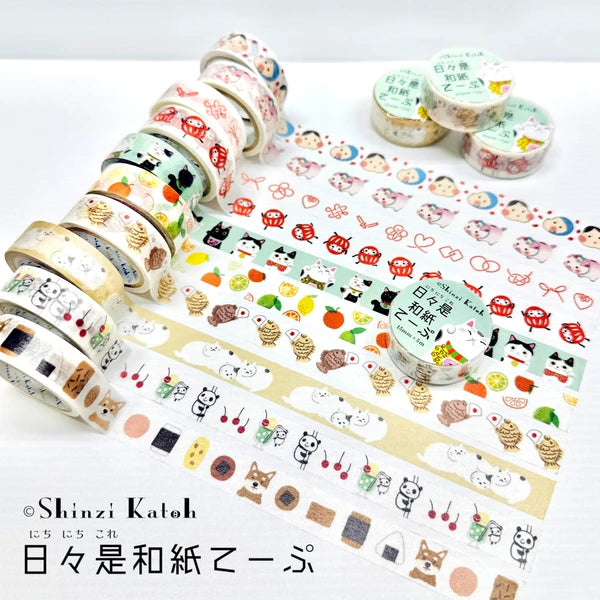 SEAL-DO PRINTING Hibikore Washi Tape - Melon Soda and Panda