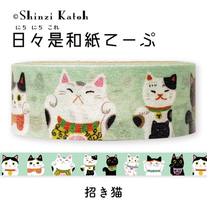 SEAL-DO PRINTING Hibikore Washi Tape - Maneki Neko - Wholesale Pack