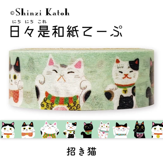 SEAL-DO PRINTING Hibikore Washi Tape - Maneki Neko - Wholesale Pack