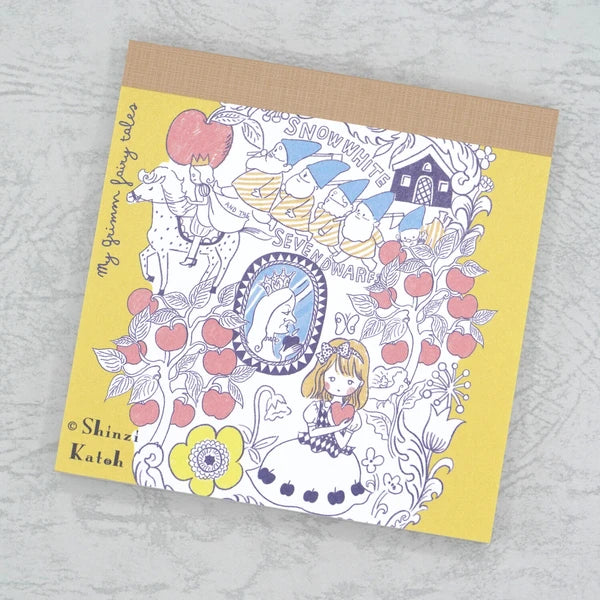 Kinose Printing Grimm Fairy Tales Snow White II Block Memo Pad