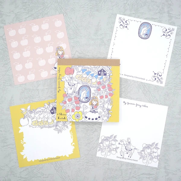 Kinose Printing Grimm Fairy Tales Snow White II Block Memo Pad