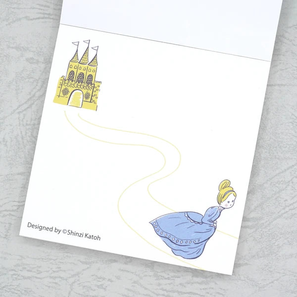 Kinose Printing Grimm Fairy Tales Cinderella Block Memo Pad