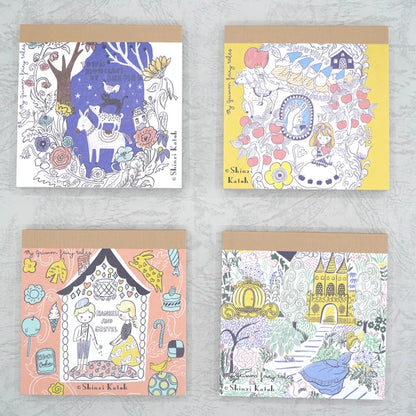 Kinose Printing Grimm Fairy Tales Cinderella Block Memo Pad