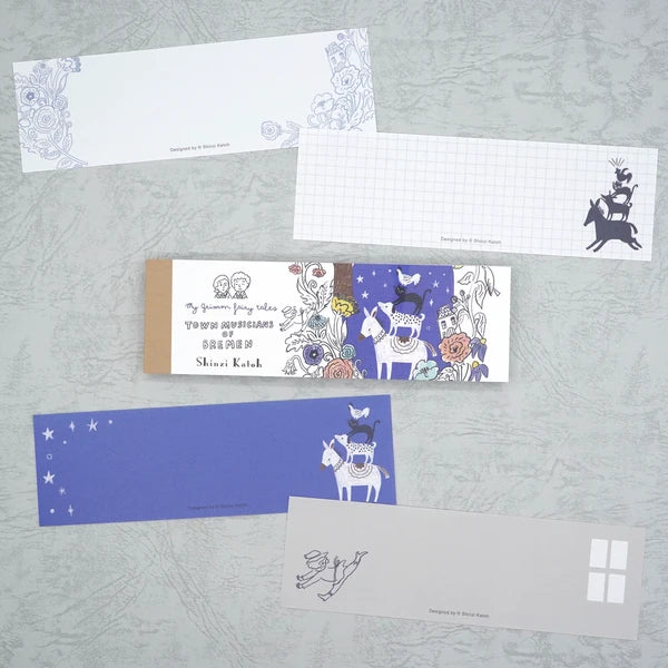 Kinose Printing Grimm Fairy Tales Town Musicians of Bremen II Mini Letter Pad