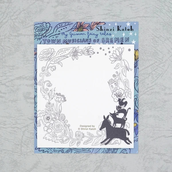 Kinose Printing Grimm Fairy Tales Town Musicians of Bremen II Sticky Notes