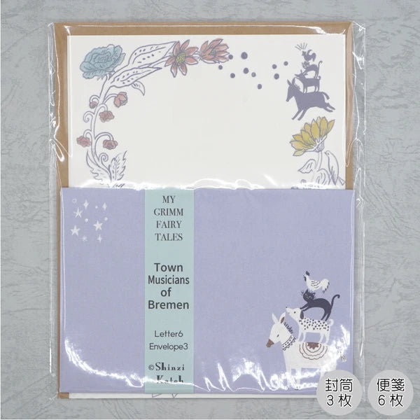 Kinose Printing Grimm Fairy Tales Town Musicians of Bremen II Letter Set