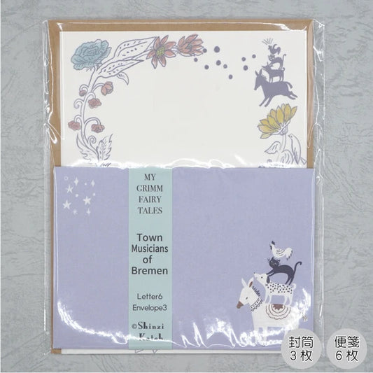 Kinose Printing Grimm Fairy Tales Town Musicians of Bremen II Letter Set
