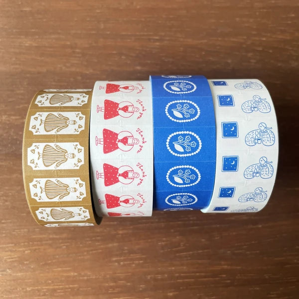 STAMP MARCHE Maru-chan Labeler Sticker - Retro Brown