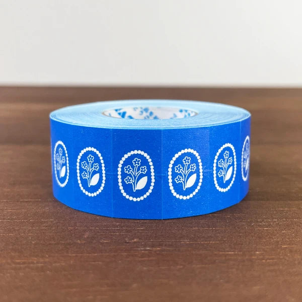 STAMP MARCHE Labeler Sticker Flower Brooch - Blue