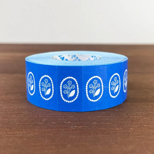 STAMP MARCHE Labeler Sticker Flower Brooch - Blue