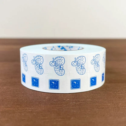 STAMP MARCHE Maru-chan Labeler Sticker - Coffee Blue
