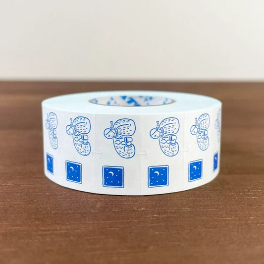 STAMP MARCHE Maru-chan Labeler Sticker - Coffee Blue