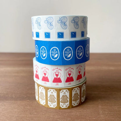 STAMP MARCHE Maru-chan Labeler Sticker - Coffee Blue