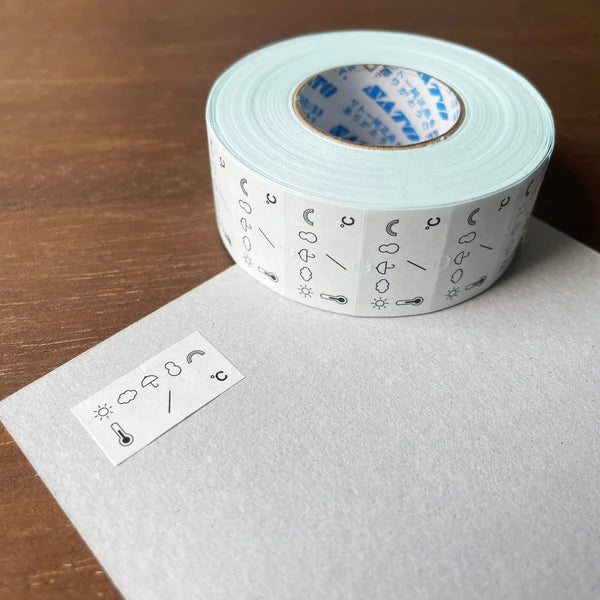 STAMP MARCHE Planner Labeler Sticker - Weather and Temperature Black