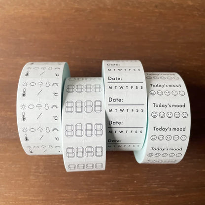 STAMP MARCHE Planner Labeler Sticker - Weather and Temperature Black